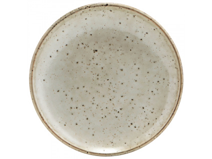 Šedý kameninový dezertní talíř Lake 16 cm