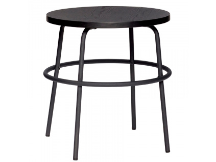 Černý dřevěný odkládací stolek Hübsch Ash 45 cm