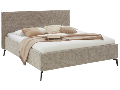 Béžová čalouněná dvoulůžková postel Meise Möbel Riva 160 x 200 cm