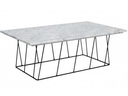 Bílý mramorový konferenční stolek TEMAHOME Helix 120 x 76 cm