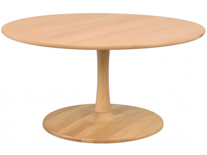 Dubový kulatý konferenční stolek ROWICO HOBART 90 cm