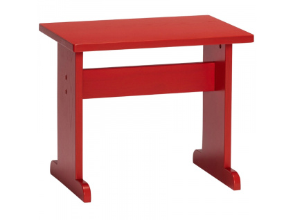 Červený dřevěný odkládací stolek Hübsch Play 50 x 35 cm