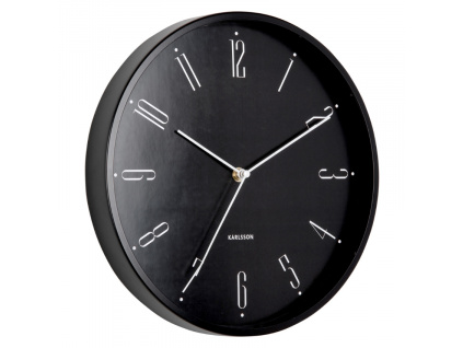 Černé nástěnné hodiny Grand 30 cm