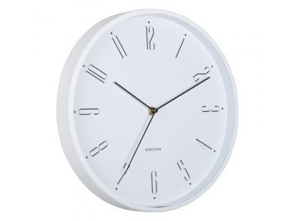 Bílé nástěnné hodiny Grand 30 cm