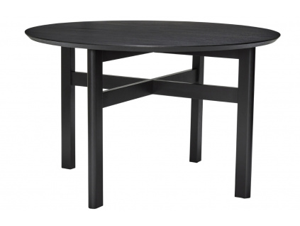 Černý dřevěný jídelní stůl Hübsch Fjord 120 cm