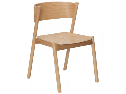 Dubová jídelní židle Hübsch Oblique