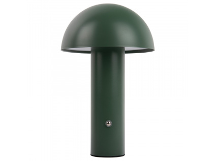 Tmavě zelená kovová stolní lampa Fungus