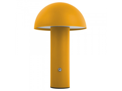 Žlutá kovová stolní lampa Fungus