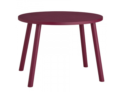 Vínově červený dětský stolek Mouse 60 x 46 cm