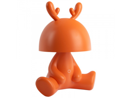 Oranžová plastová dětská LED lampa Fawn 27 cm