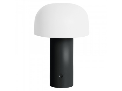 Černá plastová stolní LED lampa Cecile