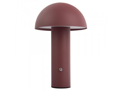 Červená kovová stolní LED lampa Fungus