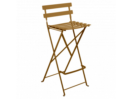Hnědá kovová skládací barová židle Fermob Bistro
