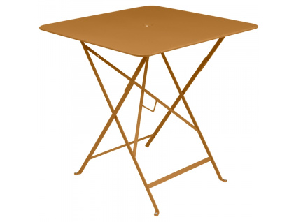 Hnědý kovový skládací stůl Fermob Bistro 71 x 71 cm