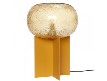 Oranžová skleněná stolní lampa Hübsch Podium