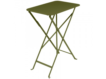 Zelený kovový skládací stůl Fermob Bistro 37 x 57 cm - odstín pesto
