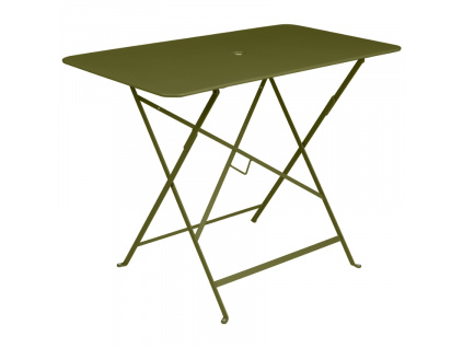 Zelený kovový skládací stůl Fermob Bistro 97 x 57 cm - odstín pesto