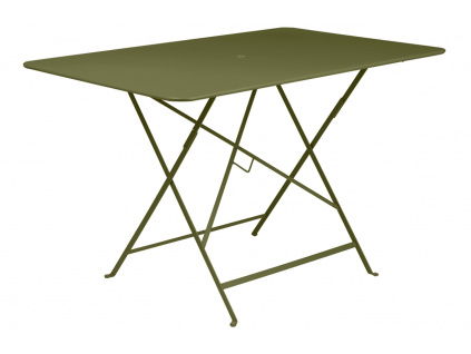 Zelený kovový skládací stůl Fermob Bistro 117 x 77 cm - bistro pesto