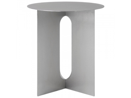 Stříbrný kovový odkládací stolek AUDO ANDROGYNE 40 cm