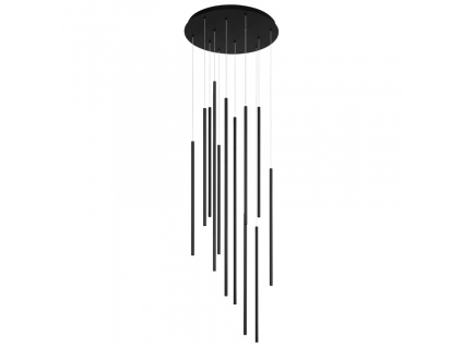 Černé kovové závěsné LED světlo Nova Luce Elettra 50 cm