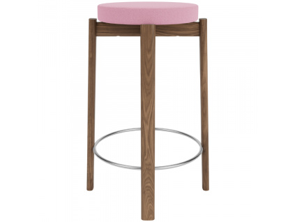 Růžová čalouněná barová židle AUDO PASSAGE 66 cm