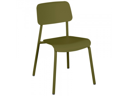Zelená hliníková zahradní židle Fermob Studie - odstín pesto