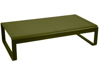 Zelený hliníkový zahradní konferenční stolek Fermob Bellevie 138 x 80 cm - odstín pesto
