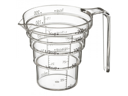 Transparentní plastová odměrka Yamazaki Layer 200 ml
