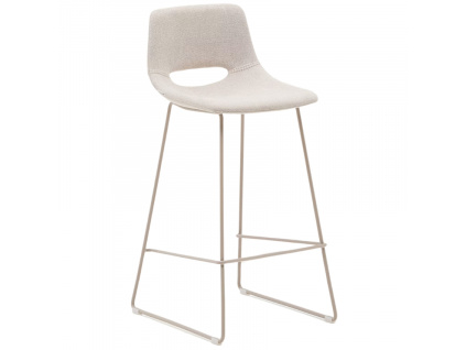 Béžová čalouněná barová židle Kave Home Zahara 76 cm