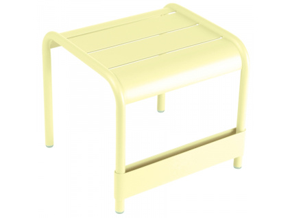 Citronově žlutý kovový zahradní odkládací stolek Fermob Luxembourg 44 x 42 cm