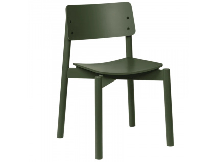 Zelená dřevěná jídelní židle Wem