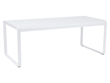 Bílý kovový stůl Fermob Bellevie 196 x 90 cm