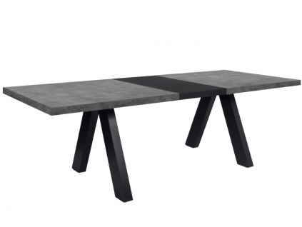 Betonově šedý rozkládací jídelní stůl TEMAHOME Apex 200-250/100 cm