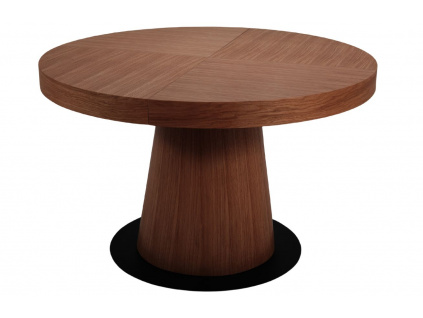 Tmavě dubový rozkládací jídelní stůl MICADONI Neve 130/230 x 130 cm