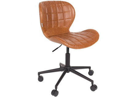 Hnědá koženková konferenční židle ZUIVER OMG848x848 (2)