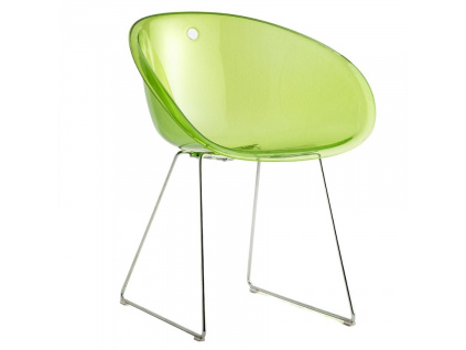 Zelená plastová jídelní židle GLISS 921