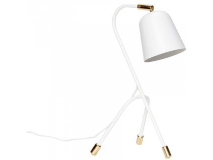 Bílá kovová stolní lampa Hübsch Slant