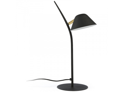 Černá kovová stolní lampa Kave Home Aurelia