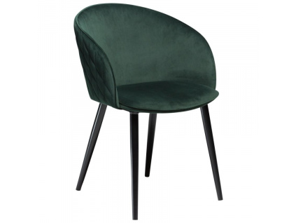 Zelená sametová jídelní židle DAN-FORM Dual