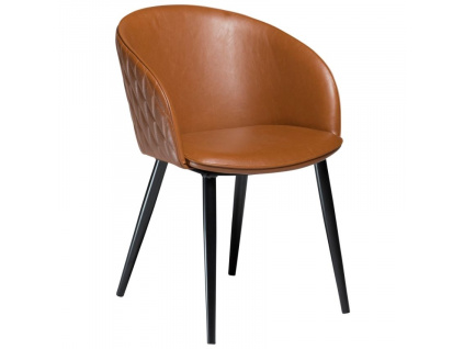 Světle hnědá koženková vintage jídelní židle DAN-FORM Dual