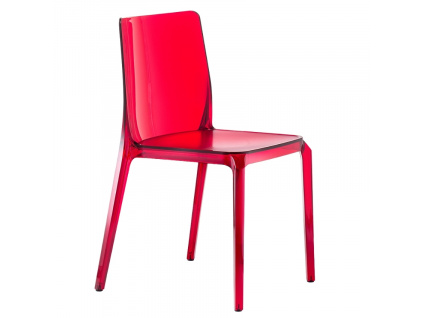 Červená plastová jídelní židle Blitz 640