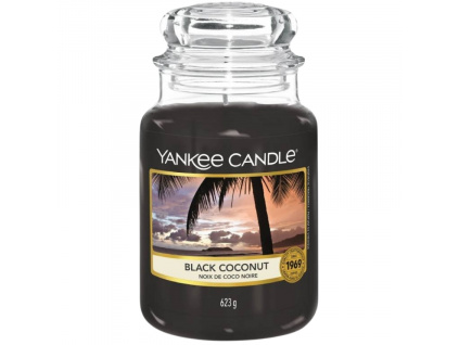 Velká vonná svíčka Yankee Candle Black Coconut