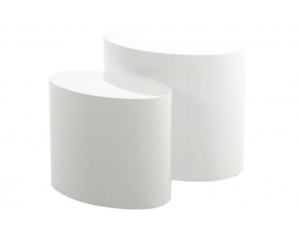 Bílý set konferenčních stolků Alida 33 x 40/37 x 51 cm