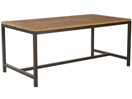 Hnědý dřevěný jídelní stůl Kalma 180x90 cm