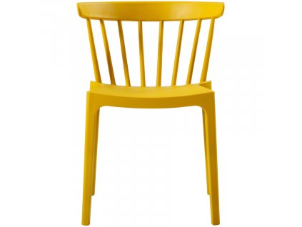Žlutá plastová zahradní židle Marbel