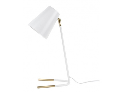 Bílá kovová stolní lampa Noemi