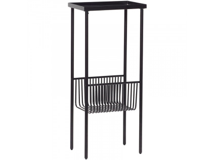 Černý kovový odkládací stolek Hübsch Eyrie 43x30 cm