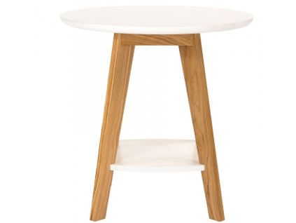 Bílý konferenční stolek Woodman Kensal 55 cm s dubovou podnoží848x848 (6)