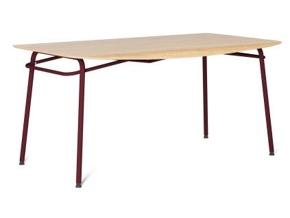 Bordový dubový jídelní stůl Tabanda Troj 160x80 cm