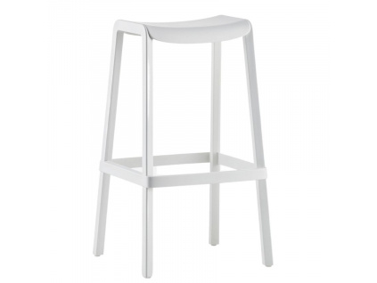 Bílá plastová barová židle Dome 268 76 cm